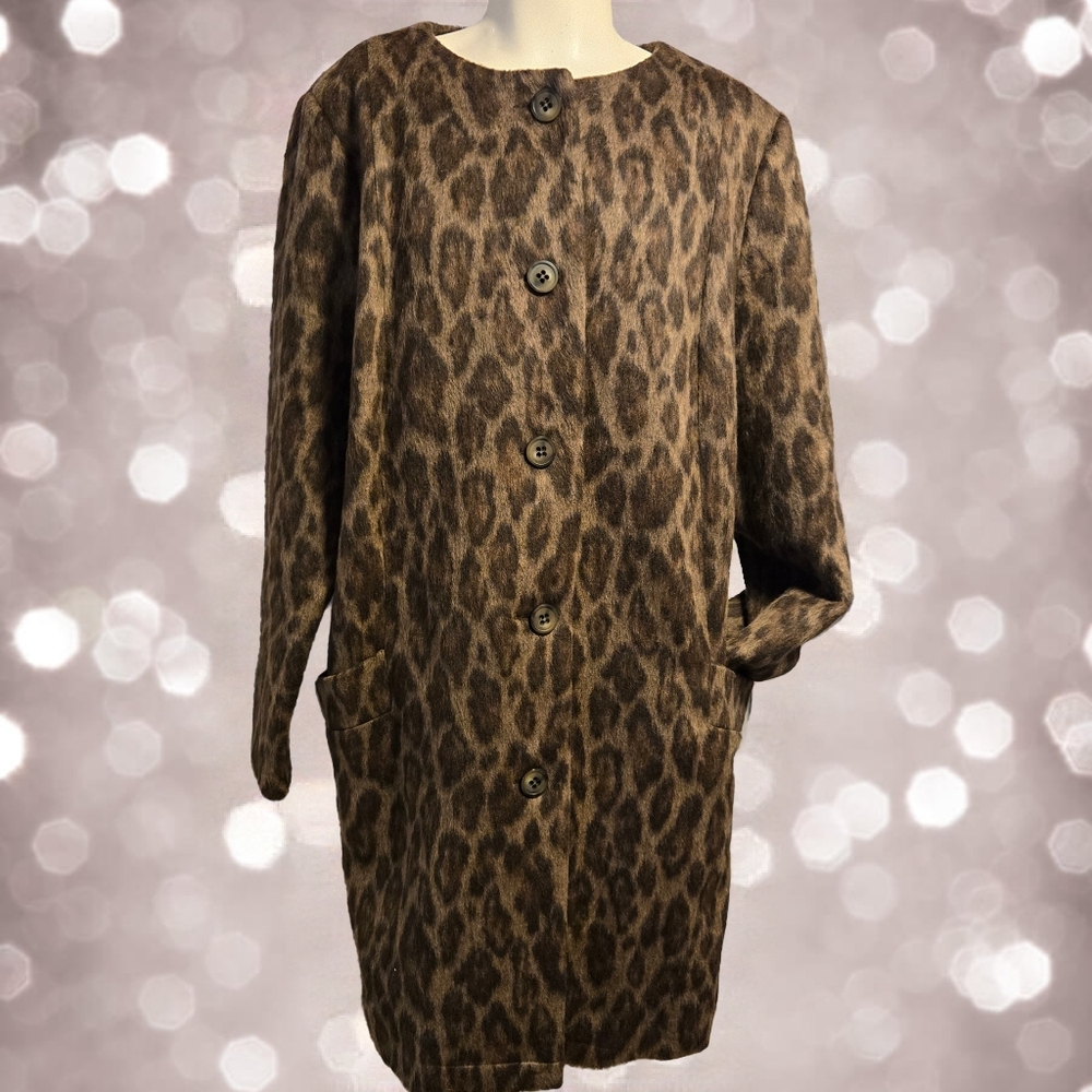 Olsen Europe Animal‎ Print Jacket - Size XL
